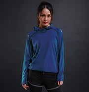 Autumn Thin Women Running T Shirts Gym Fitness Long Sleeves Sweatshirts Quick Dry Training Breathable Hood Sports Yoga Clothing